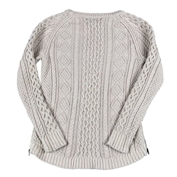 L.L. Bean Sweater Womens XS 100% Cotton Chunky Cableknit Pullover - Picture 2 of 6